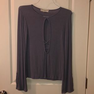 Long sleeve flared shirt